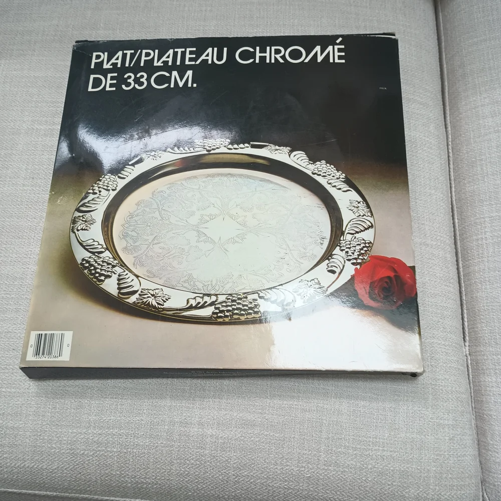Action Industries 1983 Vintage Silver‎ Chrome Dish Tray 13